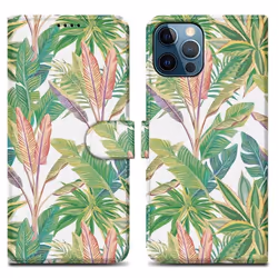 Coque pour Apple iPhone 13 PRO MAX Etui en Forêt Tropicale Verte No. 8 Housse Case Cover Protection fermeture magnétique