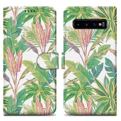 Coque pour Samsung Galaxy S10 4G Etui en Forêt Tropicale Verte No. 8 Housse Case Cover Protection fermeture magnétique Portefeuille