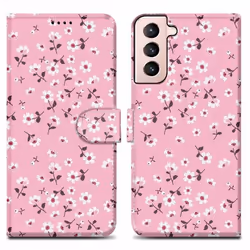 Coque pour Samsung Galaxy S22 PLUS Etui en Pluie de Fleurs No. 6 Housse Case Cover Protection fermeture magnétique Portefeuil ...