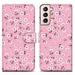 Coque pour Samsung Galaxy S22 PLUS Etui en Pluie de Fleurs No. 6 Housse Case Cover Protection fermeture magnétique Portefeuille
