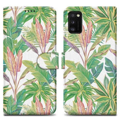 Coque pour Samsung Galaxy A41 Etui en Forêt Tropicale Verte No. 8 Housse Case Cover Protection fermeture magnétique Portefeuille