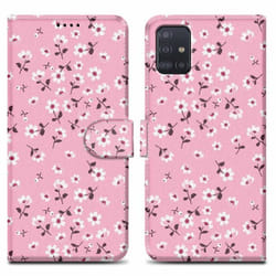 Coque pour Samsung Galaxy A51 4G / M40s Etui en Pluie de Fleurs No. 6 Housse Case Cover Protection fermeture magnétique