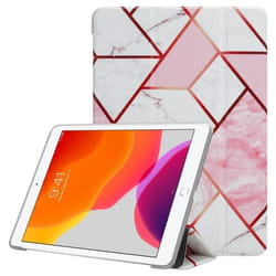 Coque tablette pour Apple iPad PRO (10.5 Zoll) Etui en Marbre Blanc Rose Housse Case Cover Protection Silicone TPU Portefeuille
