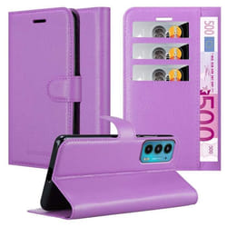Coque pour Motorola EDGE 20 Housse en ORCHIDÉE VIOLETS Etui Case Cover Protection fermeture magnétique Portefeuille