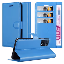 Coque pour Oppo A16s / A54s Housse en BLEU CÉLESTE Etui Case Cover Protection fermeture magnétique Portefeuille