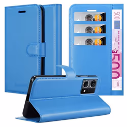 Coque pour Realme 7 5G Housse en BLEU CÉLESTE Etui Case Cover Protection fermeture magnétique Portefeuille