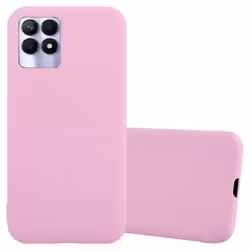 Coque pour Realme 8i / Narzo 50 4G Etui en CANDY ROSE VIF Housse Case Cover Protection Silicone TPU Case