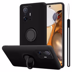 Coque pour Xiaomi 11T / 11T PRO Housse en LIQUID BLACK Etui Case Cover Protection en Silicone TPU telephone portable