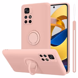Coque pour Xiaomi POCO M4 PRO 5G Housse en LIQUID PINK Etui Case Cover Protection en Silicone TPU telephone portable