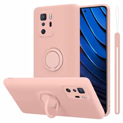 Coque pour Xiaomi POCO X3 GT Housse en LIQUID PINK Etui Case Cover Protection en Silicone TPU telephone portable