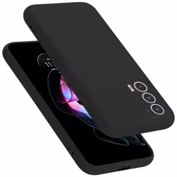 Coque pour Motorola EDGE 20 Housse en LIQUID BLACK Etui Case Cover Protection en Silicone TPU telephone portable