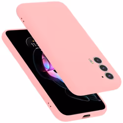 Coque pour Motorola EDGE 20 Housse en LIQUID PINK Etui Case Cover Protection en Silicone TPU telephone portable