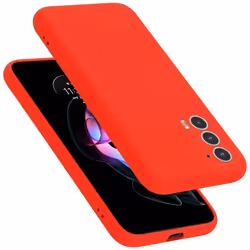 Coque pour Motorola EDGE 20 Housse en LIQUID RED Etui Case Cover Protection en Silicone TPU telephone portable