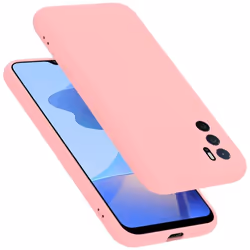 Coque pour Oppo A16s / A54s Housse en LIQUID PINK Etui Case Cover Protection en Silicone TPU telephone portable