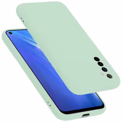 Coque pour Realme 6 4G / 6s Housse en LIQUID LIGHT GREEN Etui Case Cover Protection en Silicone TPU telephone portable