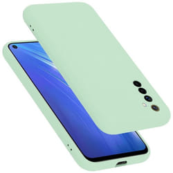 Coque pour Realme 6 4G / 6s Housse en LIQUID LIGHT GREEN Etui Case Cover Protection en Silicone TPU telephone portable