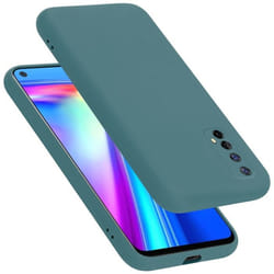 Coque pour Realme 7 5G Housse en LIQUID GREEN Etui Case Cover Protection en Silicone TPU telephone portable