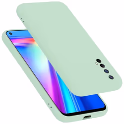 Coque pour Realme 7 5G Housse en LIQUID LIGHT GREEN Etui Case Cover Protection en Silicone TPU telephone portable