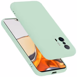 Coque pour Xiaomi 11T / 11T PRO Housse en LIQUID LIGHT GREEN Etui Case Cover Protection en Silicone TPU telephone portable