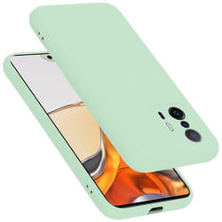 Coque pour Xiaomi 11T / 11T PRO Housse en LIQUID LIGHT GREEN Etui Case Cover Protection en Silicone TPU telephone portable