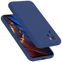 Coque pour Xiaomi POCO X3 GT Housse en LIQUID BLUE Etui Case Cover Protection en Silicone TPU telephone portable