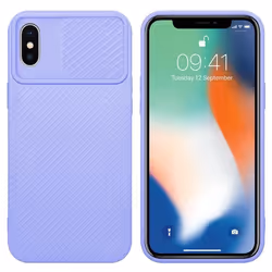 Housse pour iPhone X/XS - CADORABO - Coque en Silicone TPU - Protection Appareil Photo - Lilas - Souple