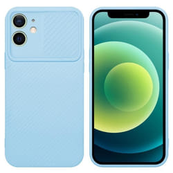 Housse pour Apple iPhone 12 MINI Coque en Bonbon Bleu Clair Etui Case Cover Silicone TPU et protection pour appareil photo
