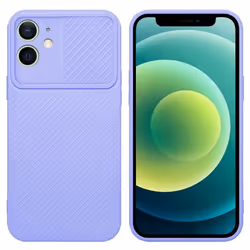 Housse pour Apple iPhone 12 MINI Coque en Bonbon Lilas Etui Case Cover Silicone TPU et protection pour appareil photo