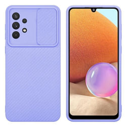 Housse pour Samsung Galaxy A32 4G Coque en Bonbon Lilas Etui Case Cover Silicone TPU et protection pour appareil photo