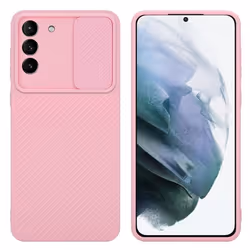Housse pour Samsung Galaxy S21 PLUS Coque en Bonbon Rose Etui Case Cover Silicone TPU et protection pour appareil photo