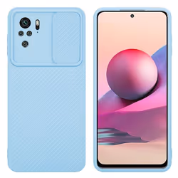 Housse pour Xiaomi RedMi NOTE 10 4G / RedMi NOTE 10S Coque en Bonbon Bleu Clair Etui Case Cover Silicone TPU et protection po ...