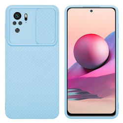 Housse pour Xiaomi RedMi NOTE 10 4G / RedMi NOTE 10S Coque en Bonbon Bleu Clair Etui Case Cover Silicone TPU et protection pour
