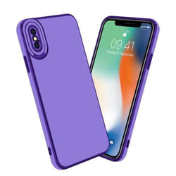 Coque - CADORABO - iPhone X / XS - Lilas - Or Rose - Protection caméra - Design fin et léger