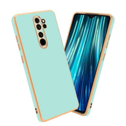 Housse pour Xiaomi RedMi NOTE 8 PRO Coque en Glossy Vert Menthe - Or Etui Case Cover Silicone TPU et protection pour appareil photo