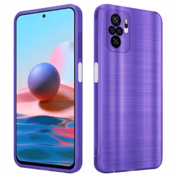 Coque pour Xiaomi RedMi NOTE 10 4G / RedMi NOTE 10S Housse en Brushed Lilas Cover Case en Silicone TPU flexible Camera Protec ...