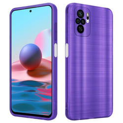 Coque pour Xiaomi RedMi NOTE 10 4G / RedMi NOTE 10S Housse en Brushed Lilas Cover Case en Silicone TPU flexible Camera Protection