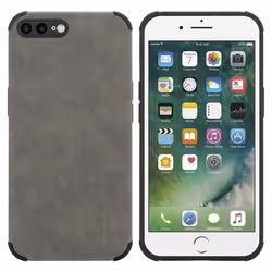 Coque pour Apple iPhone 7 PLUS / 7S PLUS / 8 PLUS Etui en Gris Sable Housse Cover Case en Silicone TPU élégante similicuir