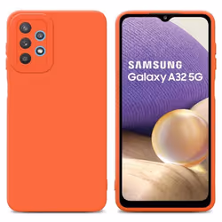 Coque pour Samsung Galaxy A32 5G en FLUID ORANGE Housse Etui Case Cover en Silicone TPU flexible Protection