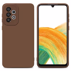Coque pour Samsung Galaxy A33 5G en FLUID MARRON Housse Etui Case Cover en Silicone TPU flexible Protection