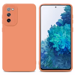 Coque pour Samsung Galaxy S20 FE en FLUID ORANGE CLAIR Housse Etui Case Cover en Silicone TPU flexible Protection