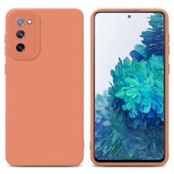 Coque pour Samsung Galaxy S20 FE en FLUID ORANGE CLAIR Housse Etui Case Cover en Silicone TPU flexible Protection