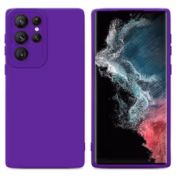 Coque pour Samsung Galaxy S22 ULTRA en FLUID VIOLET FONCÉ Housse Etui Case Cover en Silicone TPU flexible Protection