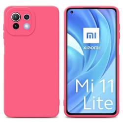 Coque pour Xiaomi Mi 11 LITE (4G / 5G) / 11 LITE NE en FLUID ROUGE Housse Etui Case Cover en Silicone TPU flexible Protection