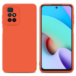 Coque pour Xiaomi RedMi 10 en FLUID ORANGE Housse Etui Case Cover en Silicone TPU flexible Protection