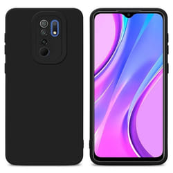 Coque pour Xiaomi RedMi 9 en FLUID NOIR Housse Etui Case Cover en Silicone TPU flexible Protection