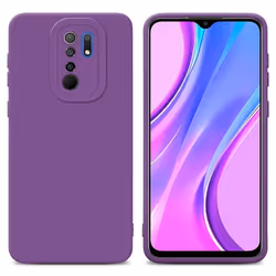 Coque pour Xiaomi RedMi 9 en FLUID VIOLET MAT Housse Etui Case Cover en Silicone TPU flexible Protection