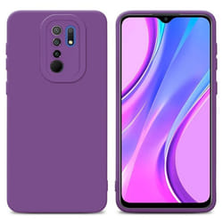 Coque pour Xiaomi RedMi 9 en FLUID VIOLET MAT Housse Etui Case Cover en Silicone TPU flexible Protection