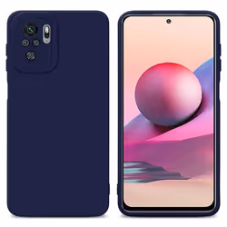 Coque pour Xiaomi RedMi NOTE 10 4G / RedMi NOTE 10S en FLUID BLEU FONCÉ Housse Etui Case Cover en Silicone TPU flexible Prote ...