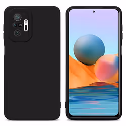 Coque pour Xiaomi RedMi NOTE 10 PRO en FLUID NOIR Housse Etui Case Cover en Silicone TPU flexible Protection