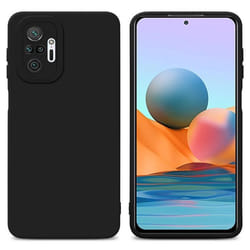 Coque pour Xiaomi RedMi NOTE 10 PRO en FLUID NOIR Housse Etui Case Cover en Silicone TPU flexible Protection